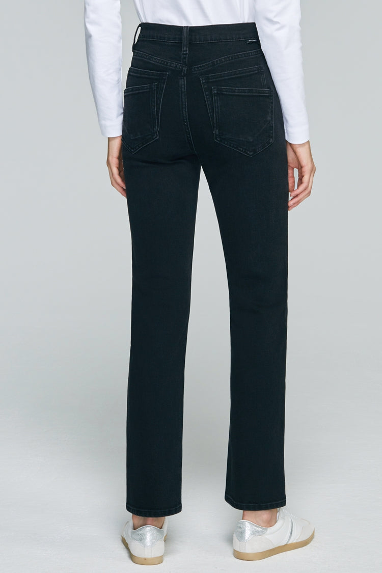 Two Shots High Rise Straight Crop Jeans