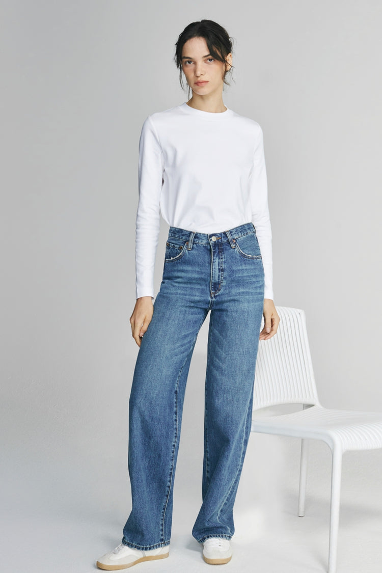 Coney Island Whitefish High Rise Wide Jeans