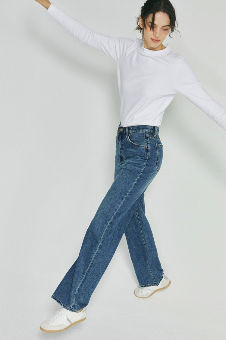 Coney Island Whitefish High Rise Wide Jeans