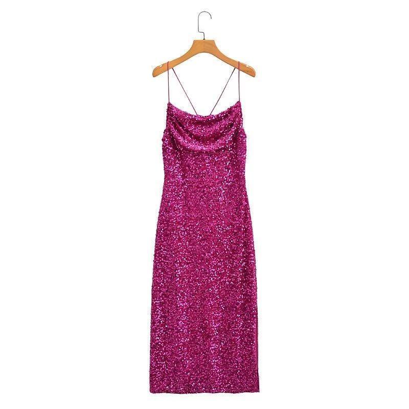 Hodei Women Formal Elegant Cami Split Dresses - Vestir en Moda