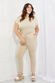 Honey Culture Code Comfy Days Full Size Boat Neck Jumpsuits - Vestir en Moda