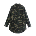 Hope Loose Casual Retro Badge Labeling Camouflage Jacket - Vestir en Moda