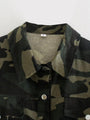Hope Loose Casual Retro Badge Labeling Camouflage Jacket - Vestir en Moda