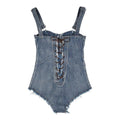 Hortensia Sexy Denim Overall Women Rompers - Vestir en Moda