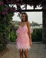 I Am Not Going Tassel Sequ Feather Stitching Dress - Vestir en Moda