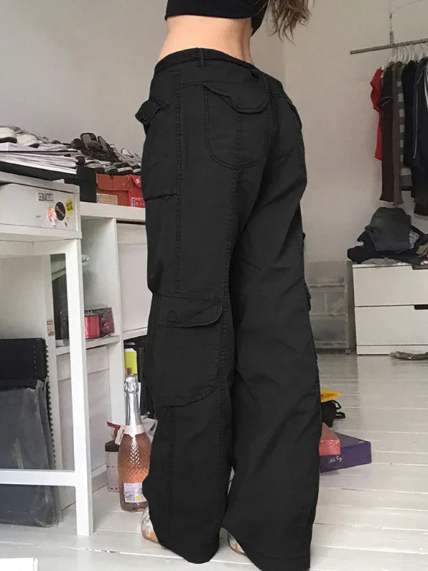 Johanna Casual Vintage Workwear Wide Leg Loose Straight Jeans