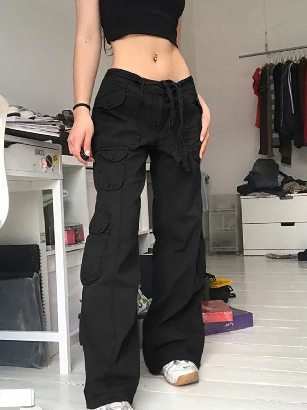 Johanna Casual Vintage Workwear Wide Leg Loose Straight Jeans