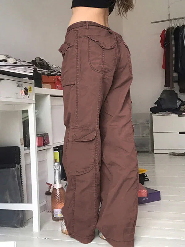 Johanna Casual Vintage Workwear Wide Leg Loose Straight Jeans