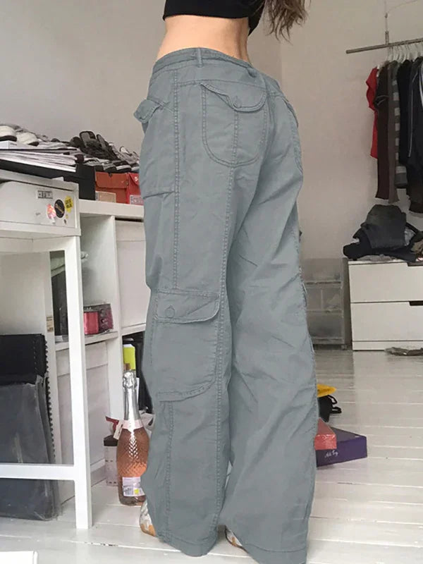 Johanna Casual Vintage Workwear Wide Leg Loose Straight Jeans