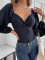 Hillarie Kink V-Neck Long Sleeve Bodysuit