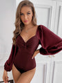 Hillarie Kink V-Neck Long Sleeve Bodysuit
