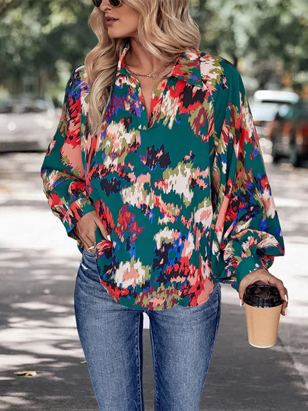 Arlene New women's long sleeve printed shirt
