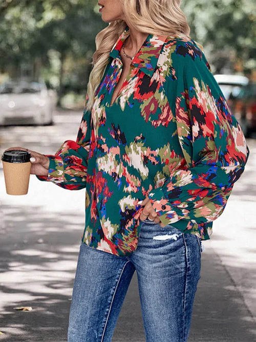 Arlene New women's long sleeve printed shirt