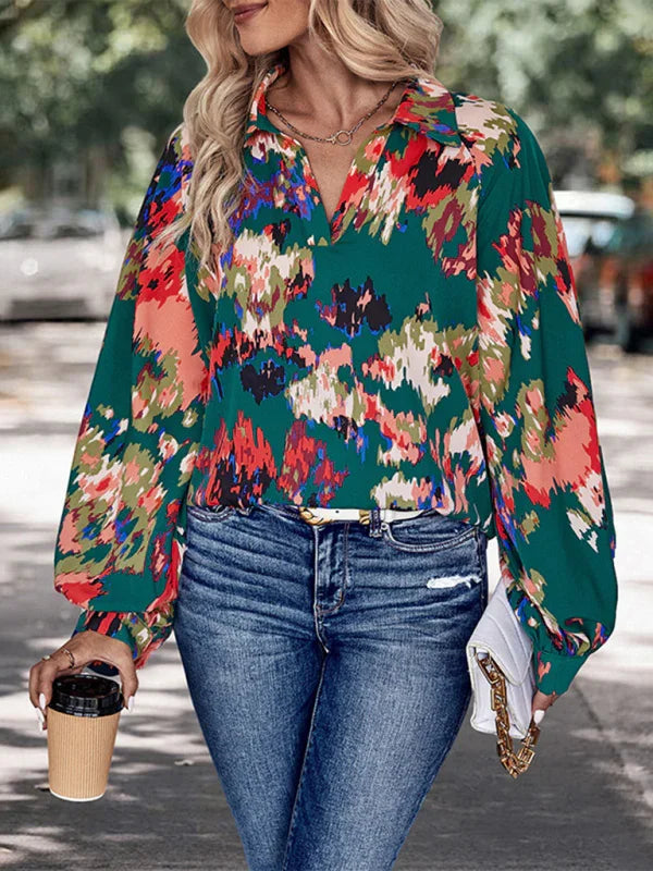 Arlene New women's long sleeve printed shirt