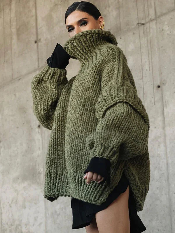 Fairview women's sweater pullover fluffy long sleeve turtleneck sweater