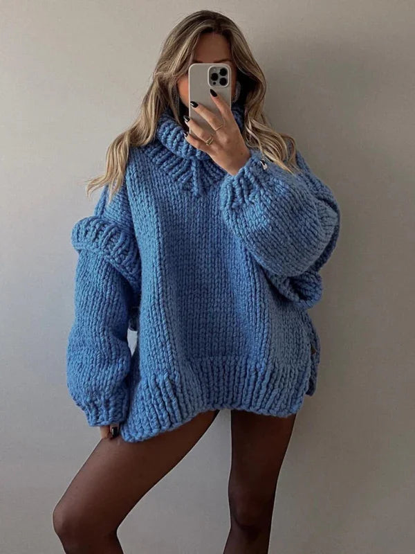 Fairview women's sweater pullover fluffy long sleeve turtleneck sweater