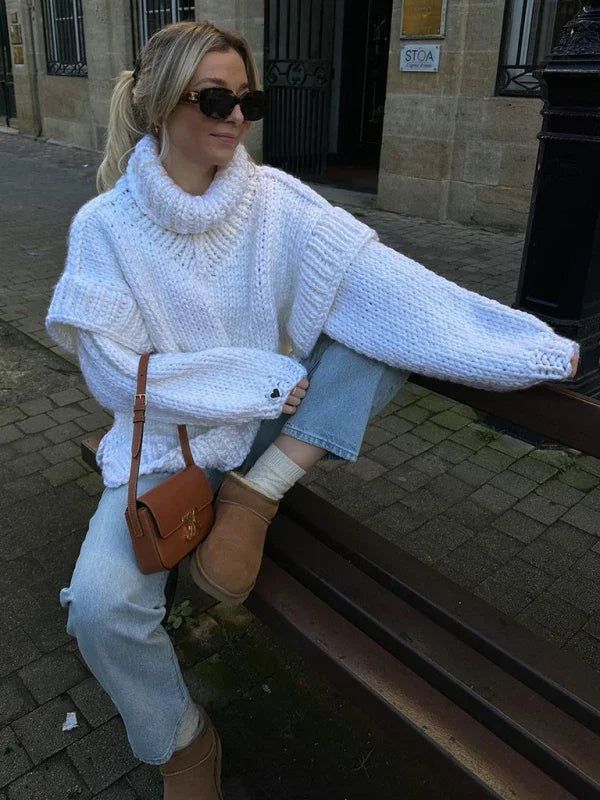 Fairview women's sweater pullover fluffy long sleeve turtleneck sweater
