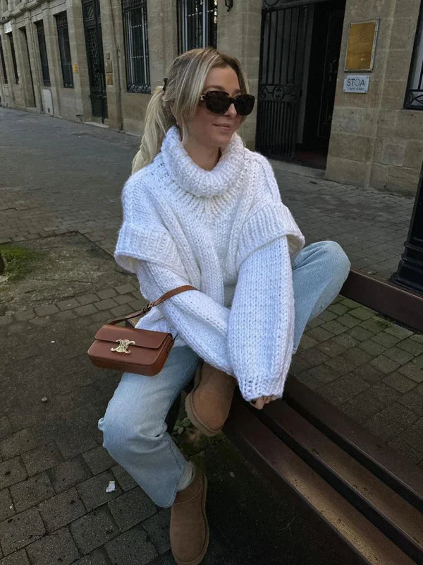 Fairview women's sweater pullover fluffy long sleeve turtleneck sweater