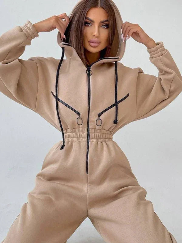 Maduro Women Zip Up Casual Tracksuit Set