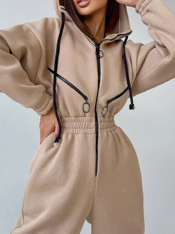 Maduro Women Zip Up Casual Tracksuit Set