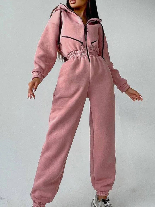 Maduro Women Zip Up Casual Tracksuit Set