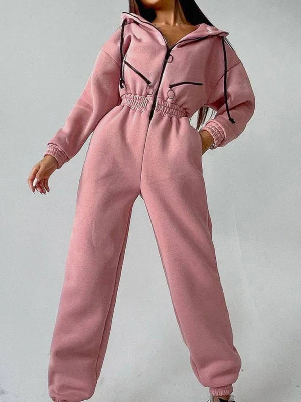 Maduro Women Zip Up Casual Tracksuit Set