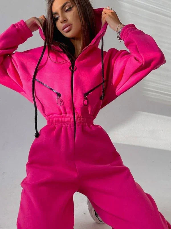 Maduro Women Zip Up Casual Tracksuit Set