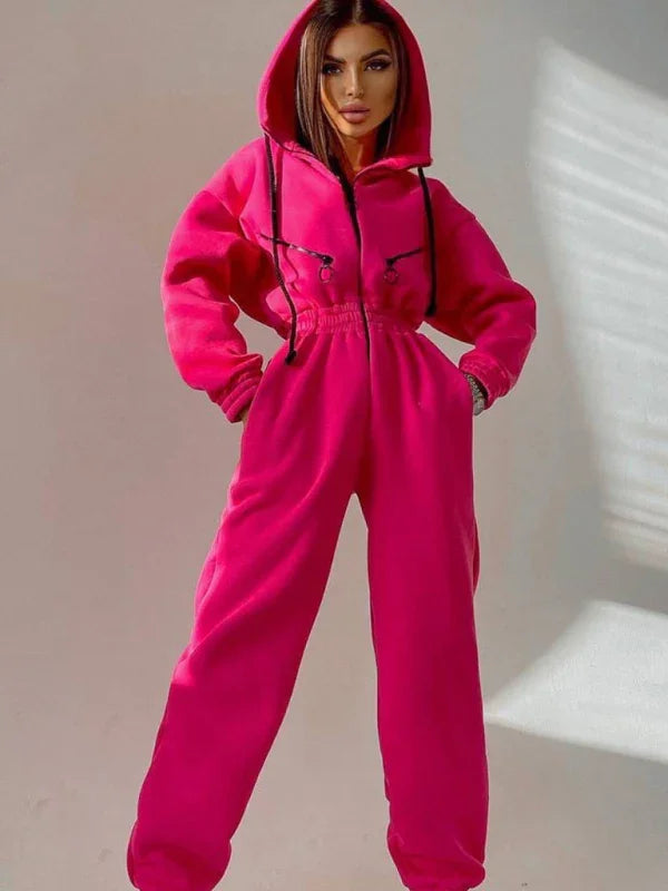 Maduro Women Zip Up Casual Tracksuit Set