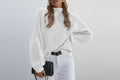 Astoria women's solid color loose half turtleneck sweater