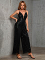 Yoeli Sleeveless Backless Sequin Slim Fit Fashion Suspender Jumpsuit