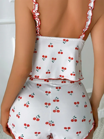 Smithtown wooden printed triangle cup sling pajamas loungewear pajamas