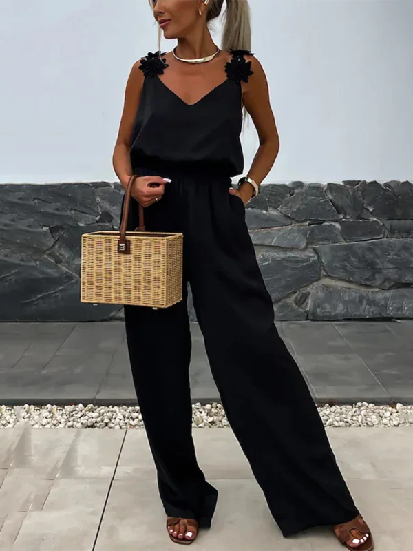 Berk New Casual Loose Suspender Sleeveless Pocket Jumpsuit