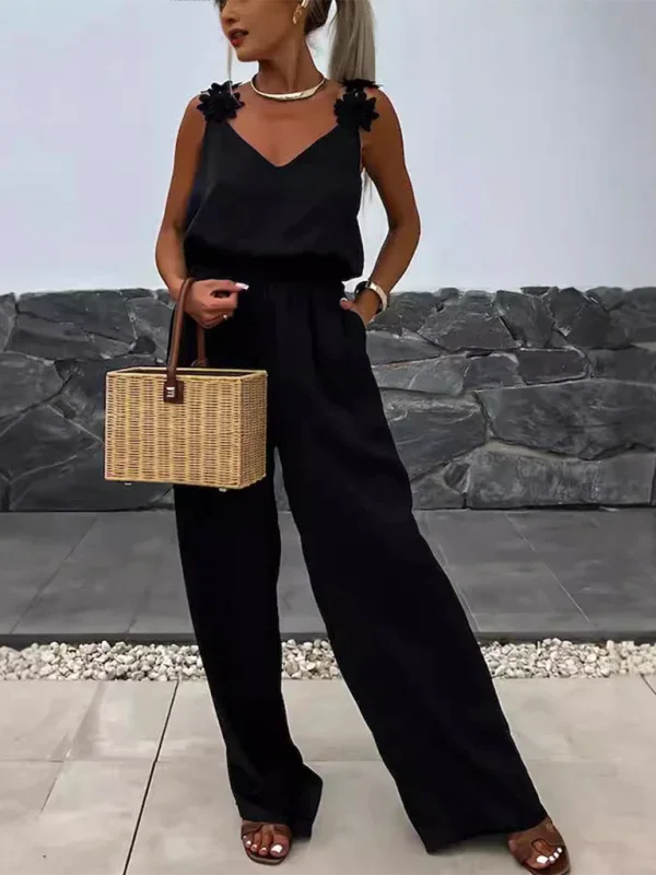 Berk New Casual Loose Suspender Sleeveless Pocket Jumpsuit