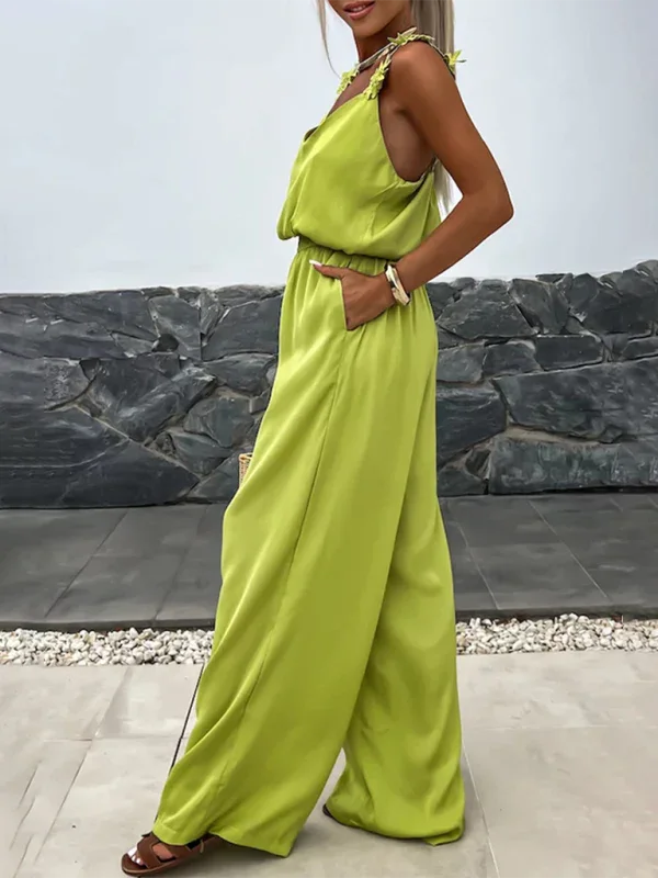Berk New Casual Loose Suspender Sleeveless Pocket Jumpsuit