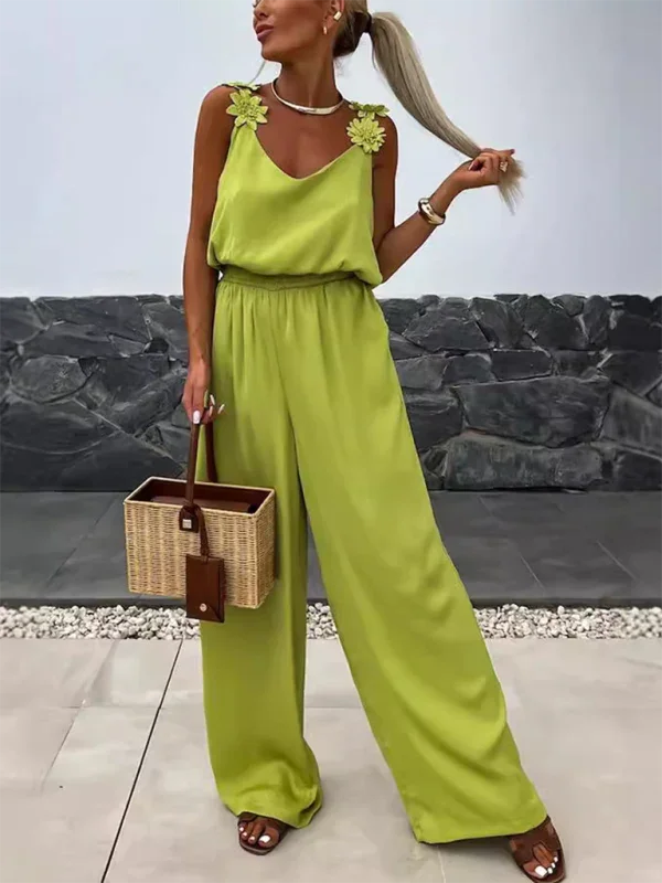 Berk New Casual Loose Suspender Sleeveless Pocket Jumpsuit