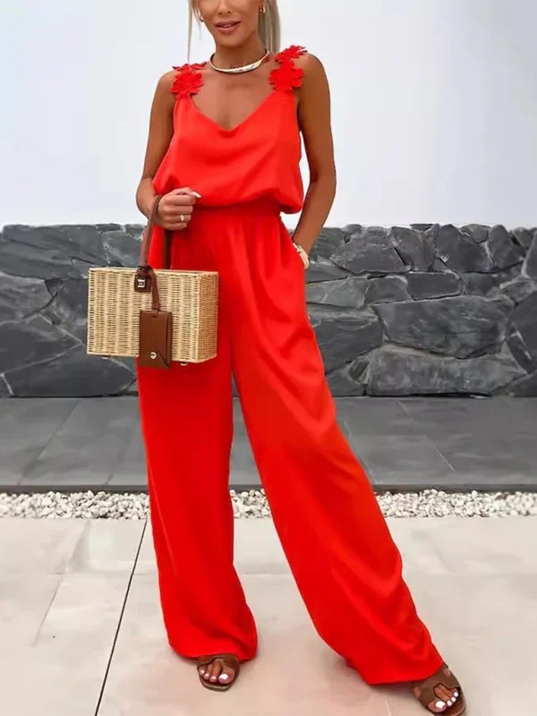 Berk New Casual Loose Suspender Sleeveless Pocket Jumpsuit