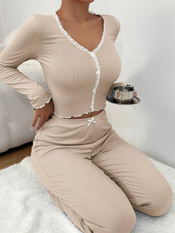 East Hampton pajamas long sleeves and long pants sexy loungewear