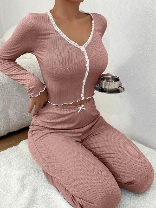 East Hampton pajamas long sleeves and long pants sexy loungewear