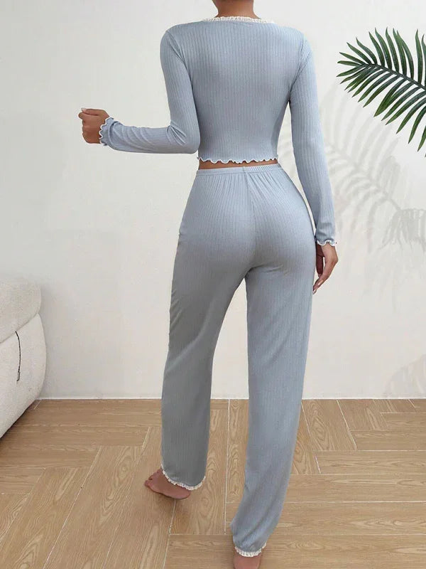 East Hampton pajamas long sleeves and long pants sexy loungewear