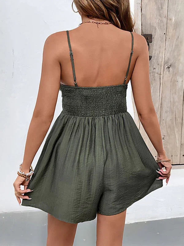 Eliza Suspender lace patchwork jumpsuit