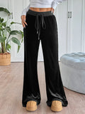 Lazie style hot girl velvet flared trousers
