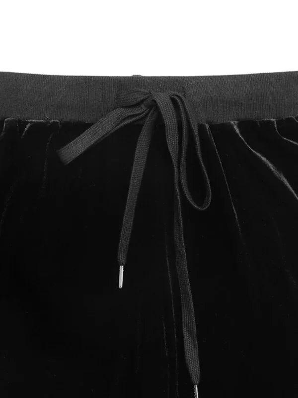 Lazie style hot girl velvet flared trousers