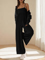Paola casual suspender sleeveless square neck wide leg jumpsuit