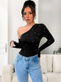 Fina Fashion Slim Hot Girl Long Sleeve T-shirt Bodysuit
