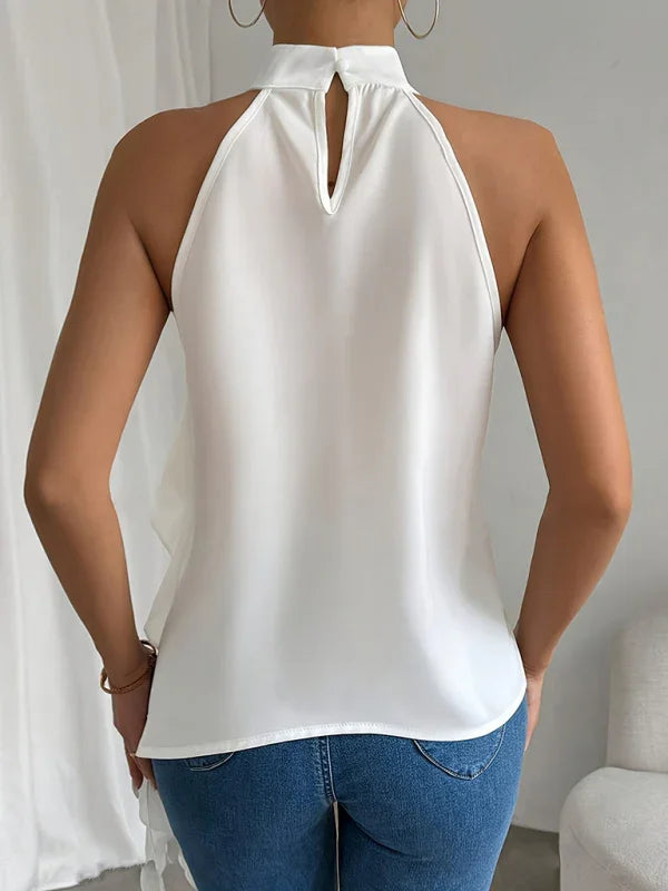 Jokira Halter neck sleeveless vest shirt