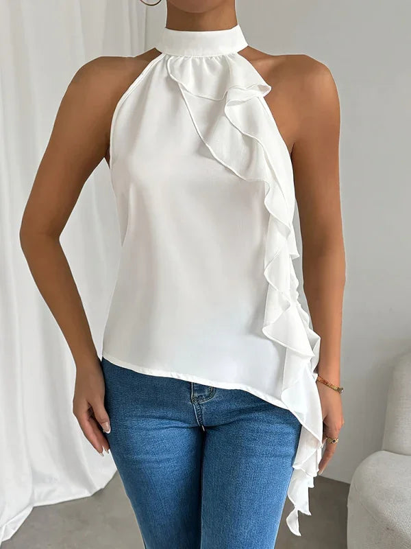 Jokira Halter neck sleeveless vest shirt