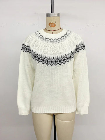Flatbush Loose knitted top pullover long-sleeved Fell Island sweater