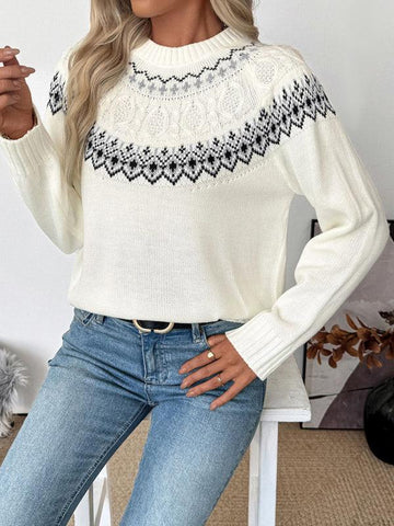 Flatbush Loose knitted top pullover long-sleeved Fell Island sweater