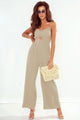 India Smocked Spaghetti Strap Wide Leg Jumpsuits - Vestir en Moda