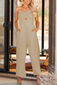 India Smocked Spaghetti Strap Wide Leg Jumpsuits - Vestir en Moda
